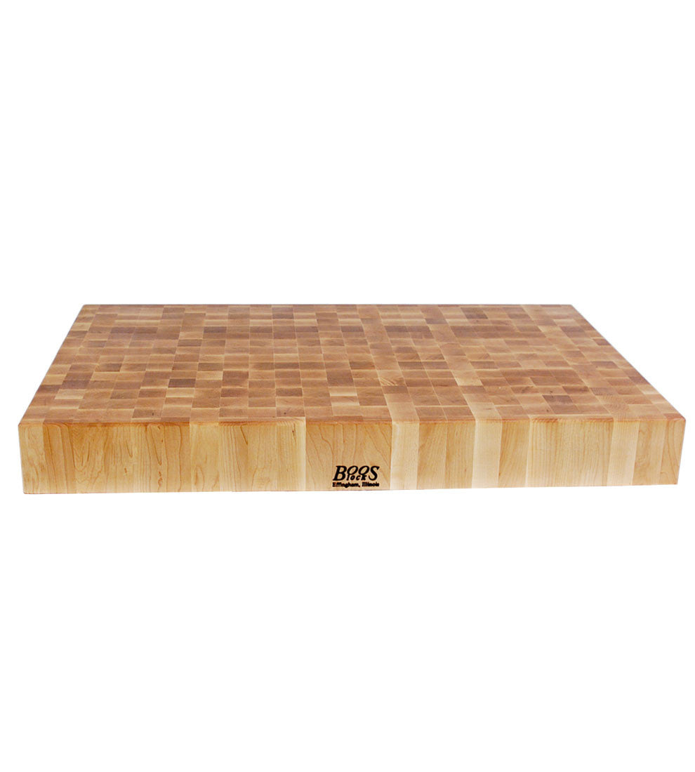 John Boos CCB3624 Block Classic Collection Maple Wood End Grain Chopping Block, 36 Inches x 24 4 36X24X4 MPL-END GR-NON REV-NO GRIPS
