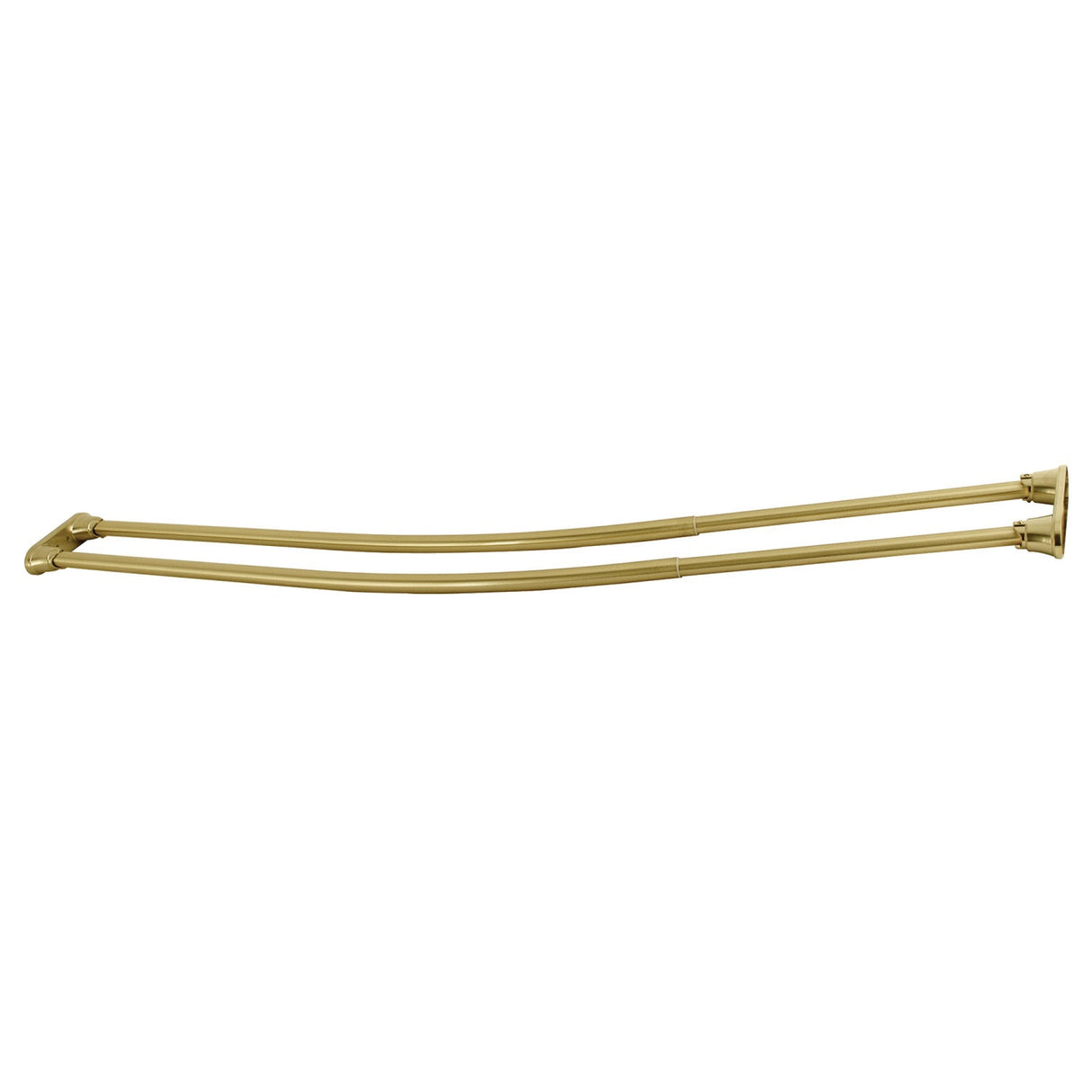 Edenscape CCD2177 60-Inch to 72-Inch Adjustable Double Curved Shower Curtain Rod, Brushed Brass