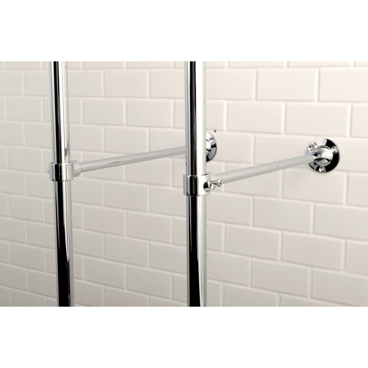 Vintage CCK104T1 Three-Handle 2-Hole Freestanding Clawfoot Tub Faucet Package with Supply Line and Stop Valve, Polished Chrome