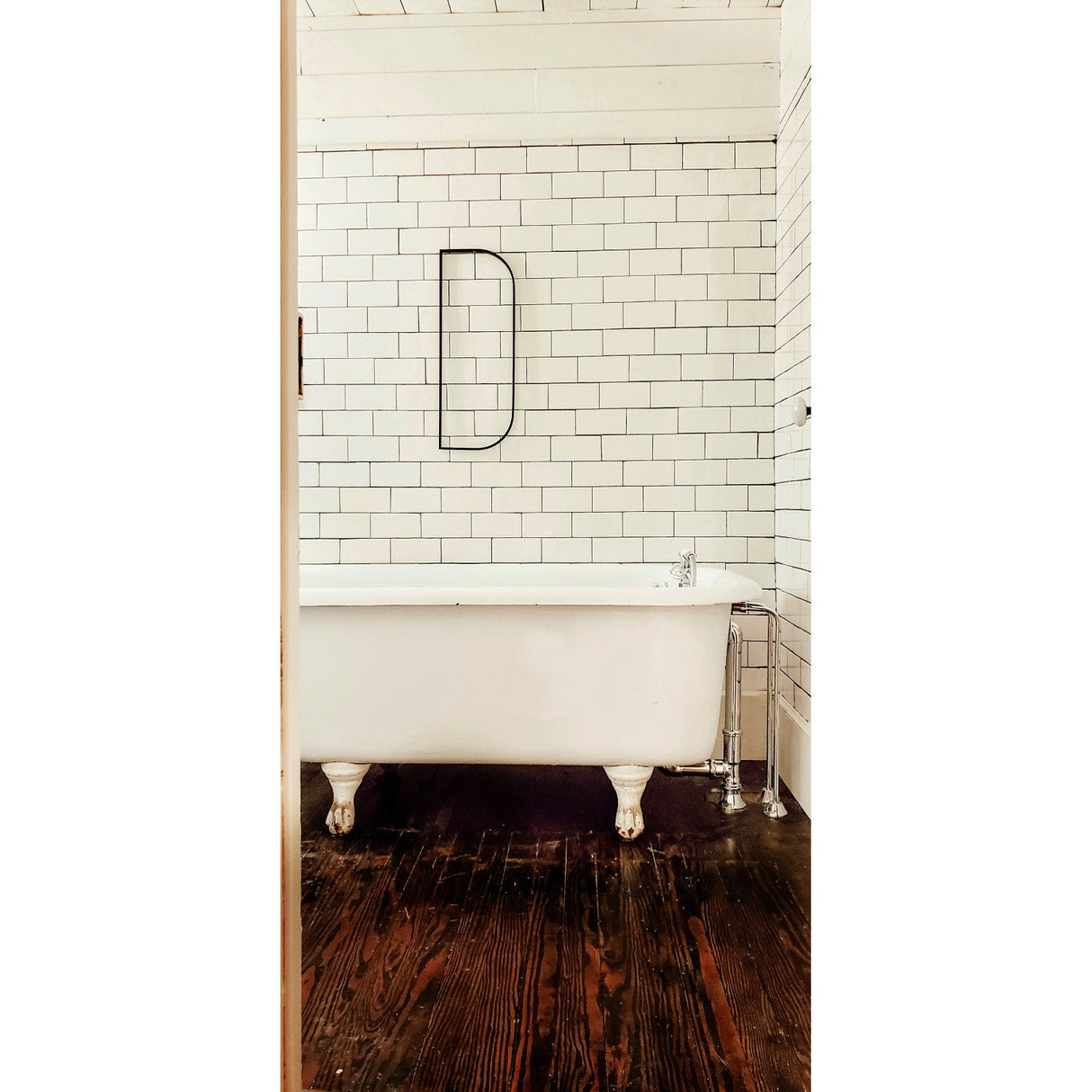 Vintage CCK265C Two-Handle 2-Hole Tub Wall Mount Clawfoot Tub Faucet Package with Supply Line and Hand Shower, Polished Chrome