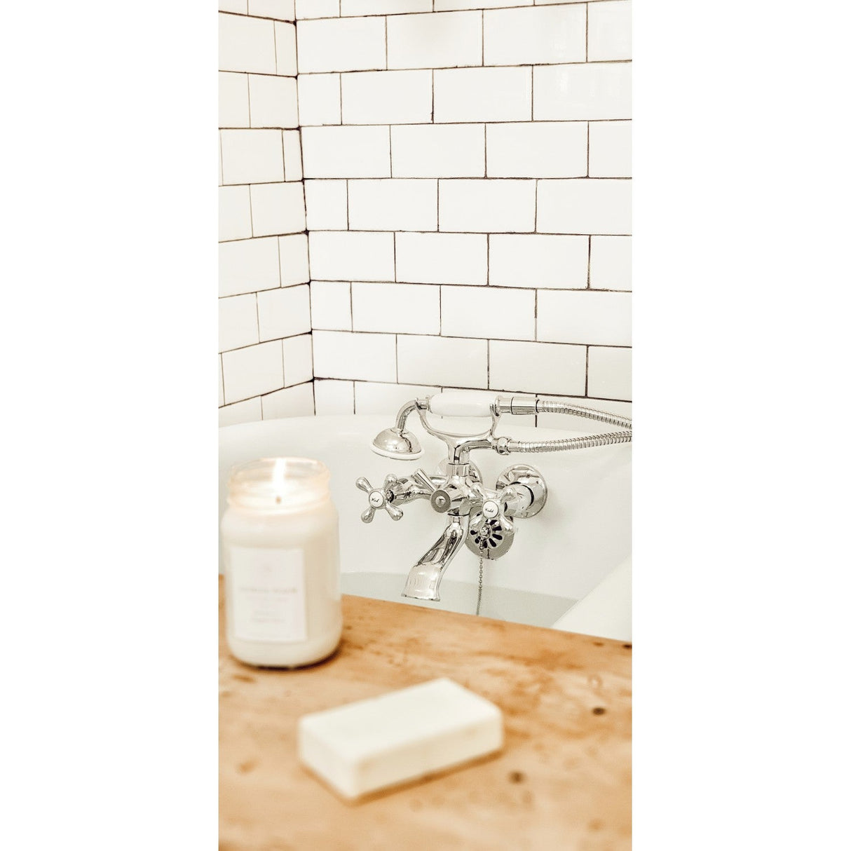 Vintage CCK265C Two-Handle 2-Hole Tub Wall Mount Clawfoot Tub Faucet Package with Supply Line and Hand Shower, Polished Chrome