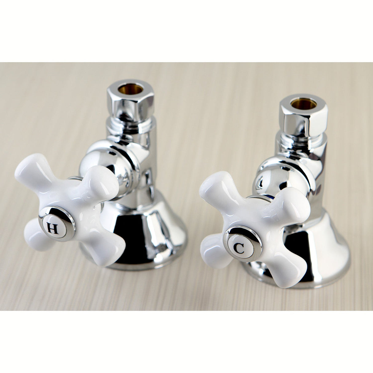 Trimscape CCK44151PX 1/2-Inch FIP x 1/2-Inch OD Comp Quarter-Turn Straight Stop Valve, Polished Chrome