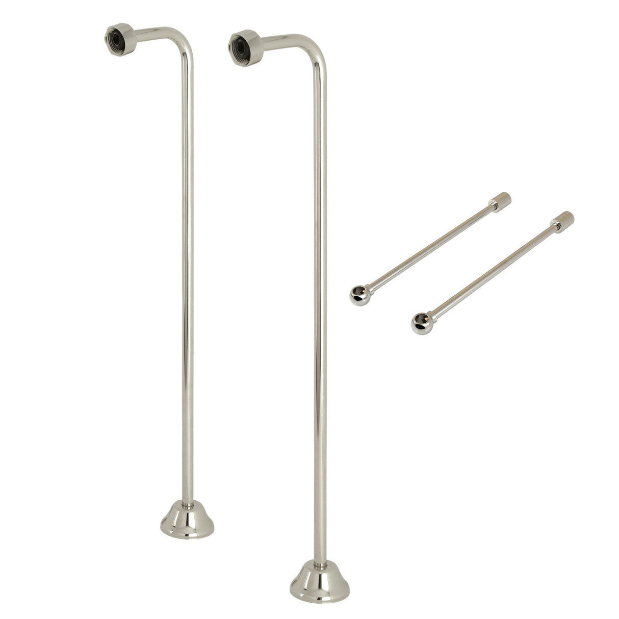 Vintage CCK466 Single Offset Supply Line with Wall Bracket Combo, Polished Nickel