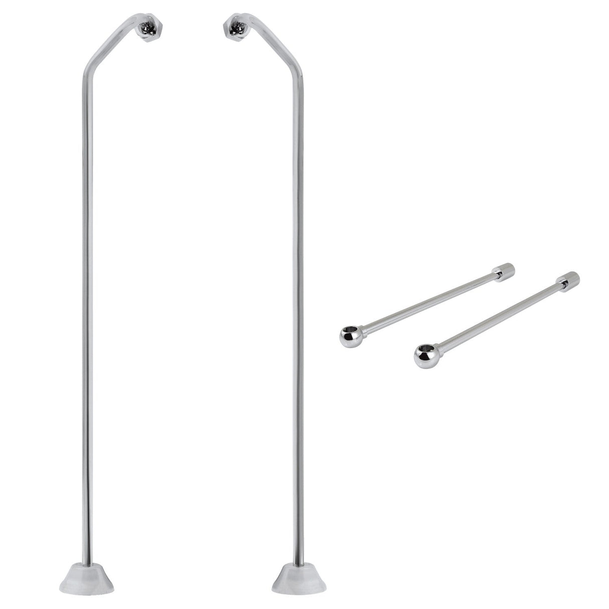 Vintage CCK471 Double Offset Supply Line with Wall Bracket Combo, Polished Chrome