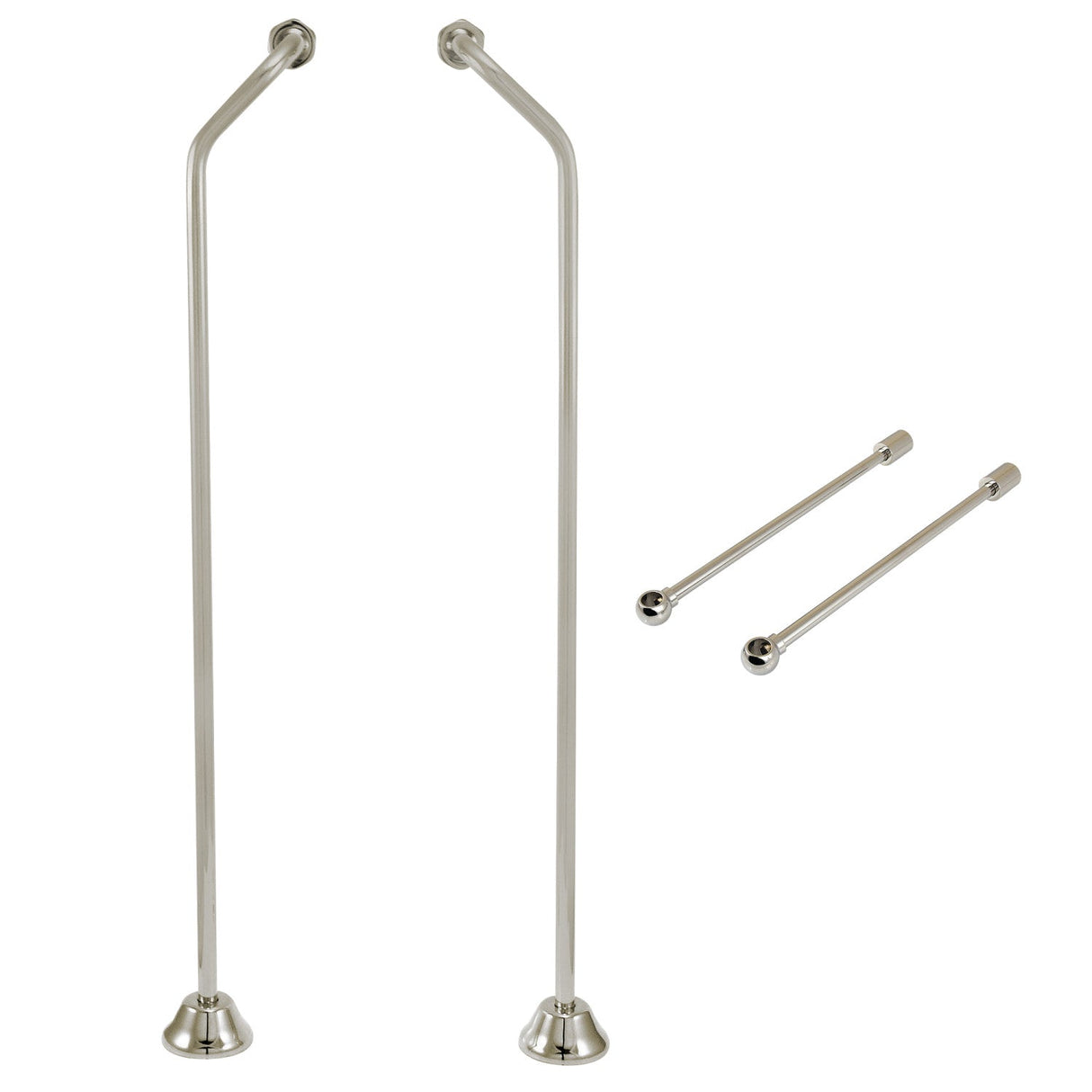 Vintage CCK476 Double Offset Supply Line with Wall Bracket Combo, Polished Nickel