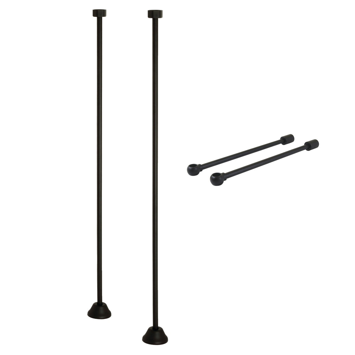 Vintage CCK480 Straight Supply Line with Wall Bracket Combo, Matte Black