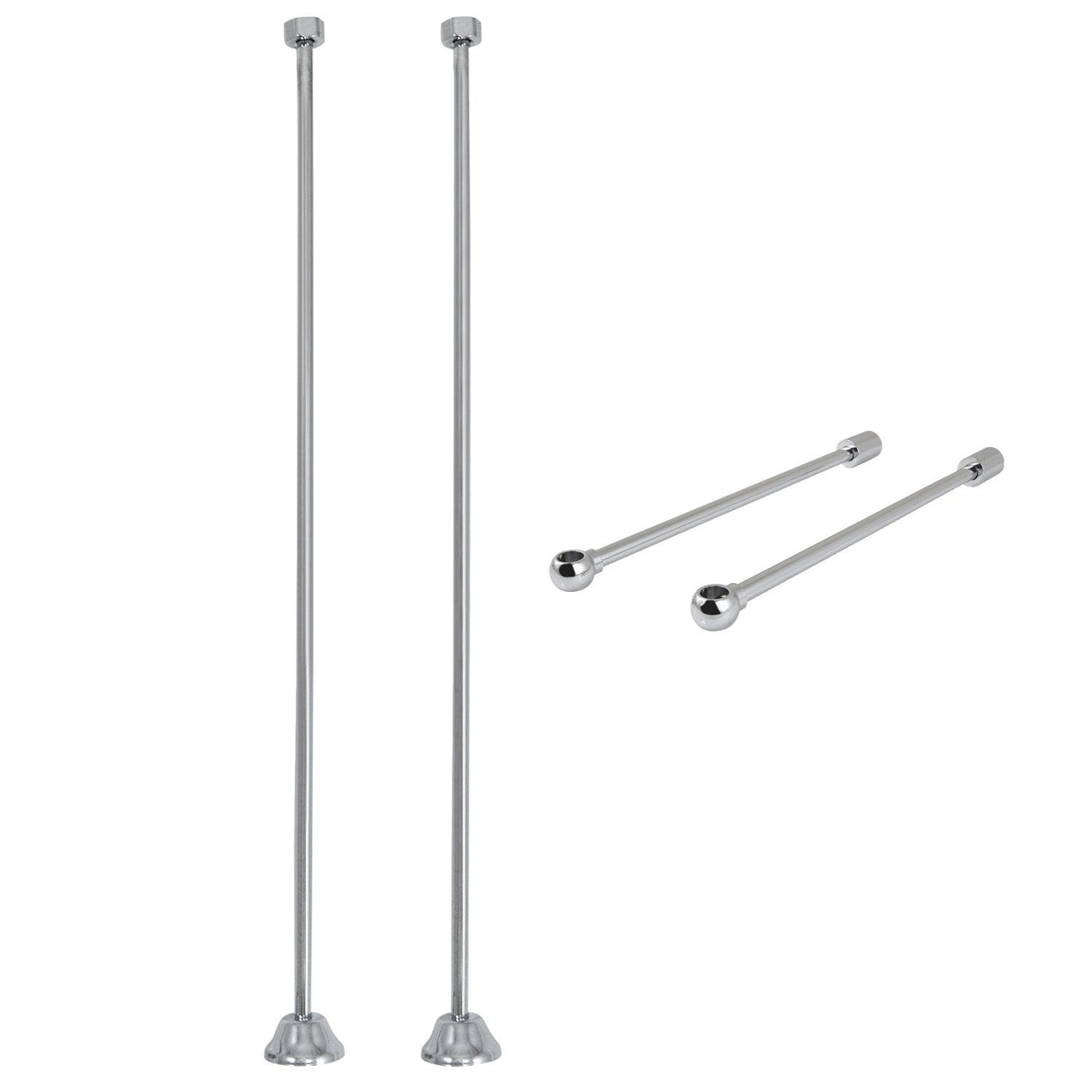 Vintage CCK481 Straight Supply Line with Wall Bracket Combo, Polished Chrome