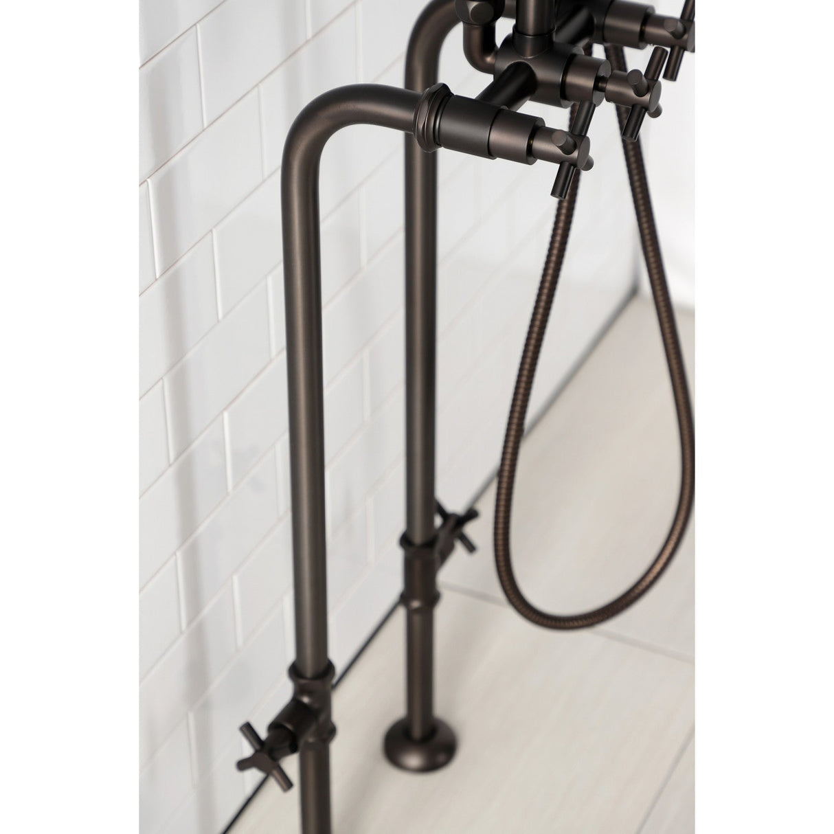 Concord CCK8105DX Freestanding Tub Faucet with Supply Line and Stop Valve, Oil Rubbed Bronze
