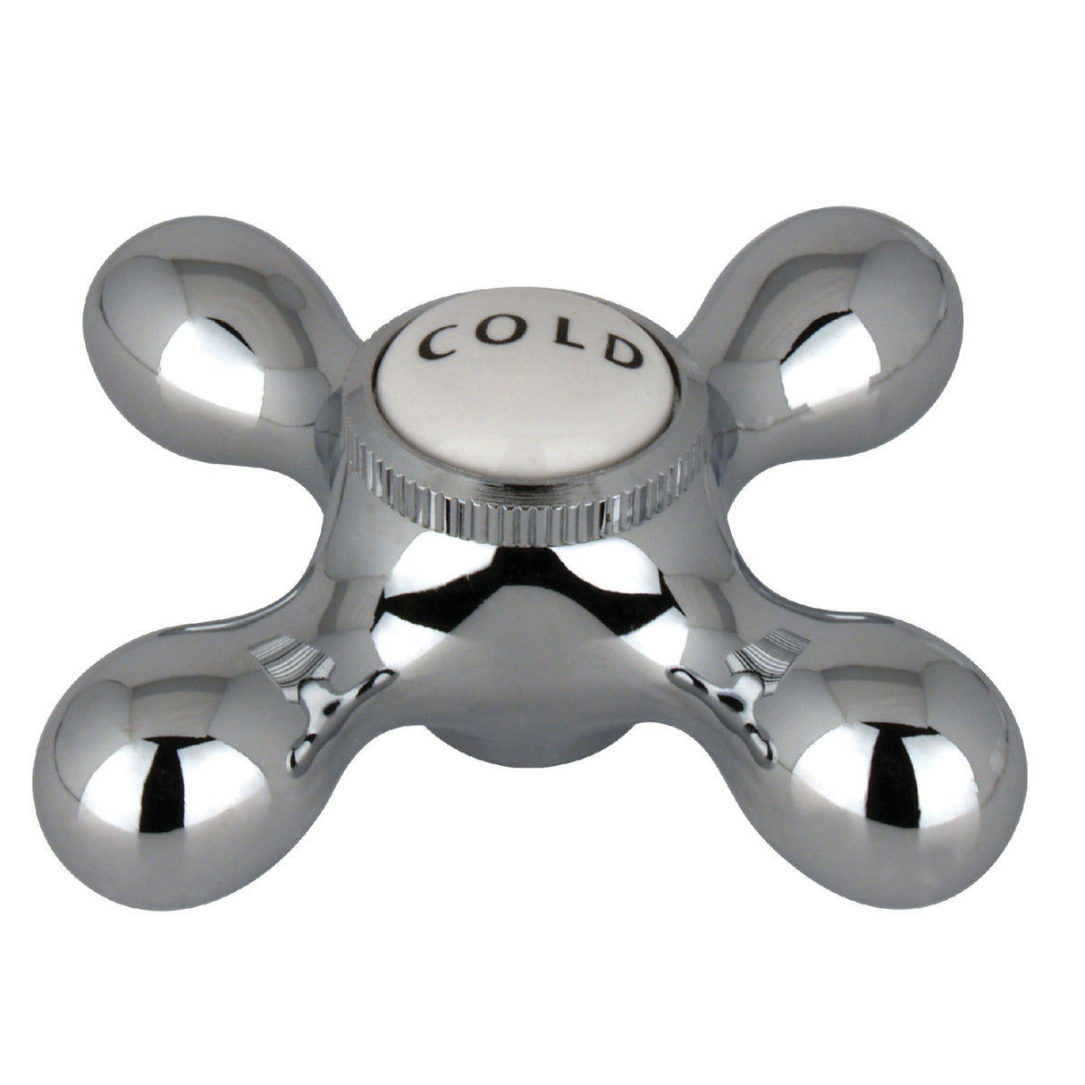 Vintage CCMX1C Cold Brass Cross Handle, Polished Chrome