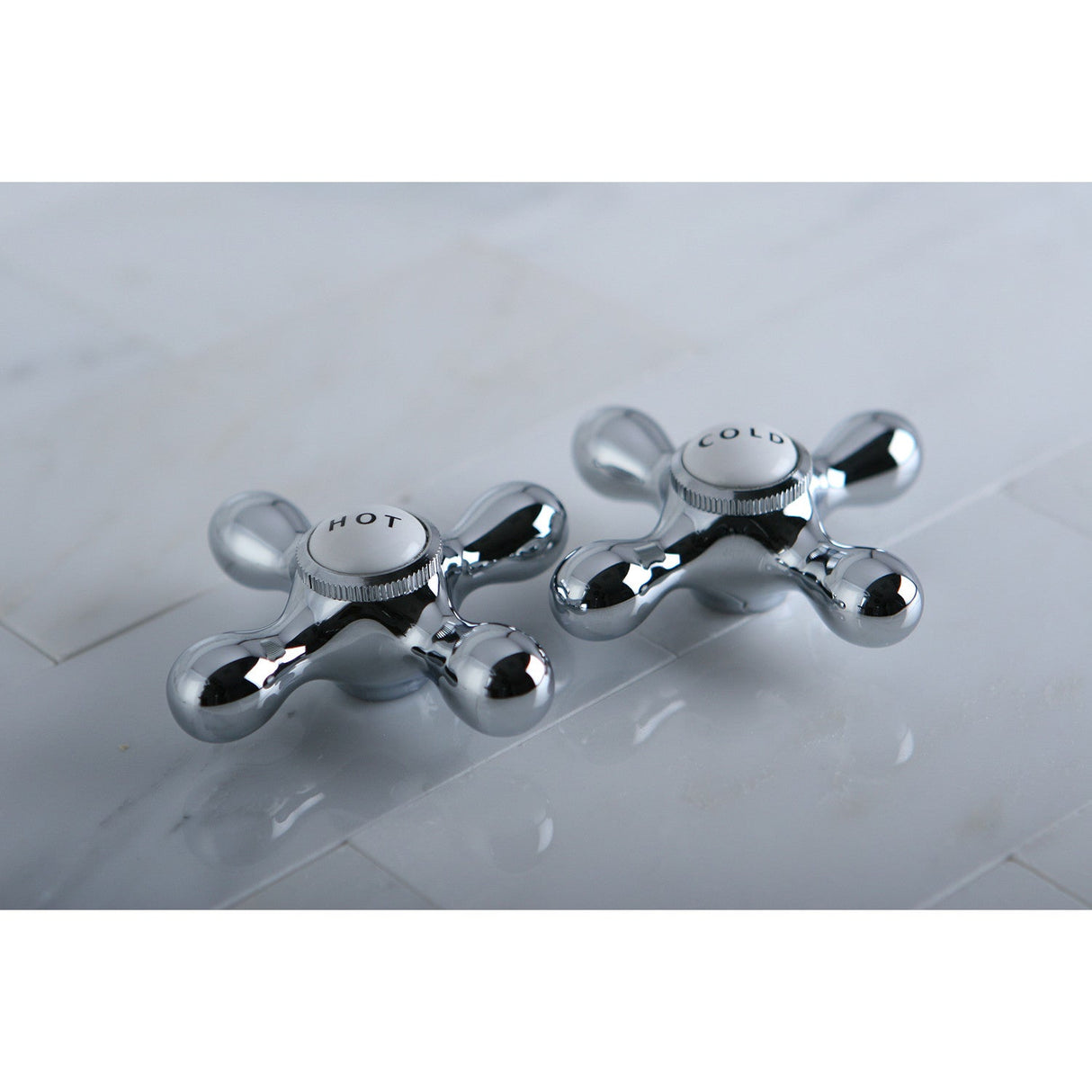 Vintage CCMX1H Hot Brass Cross Handle, Polished Chrome