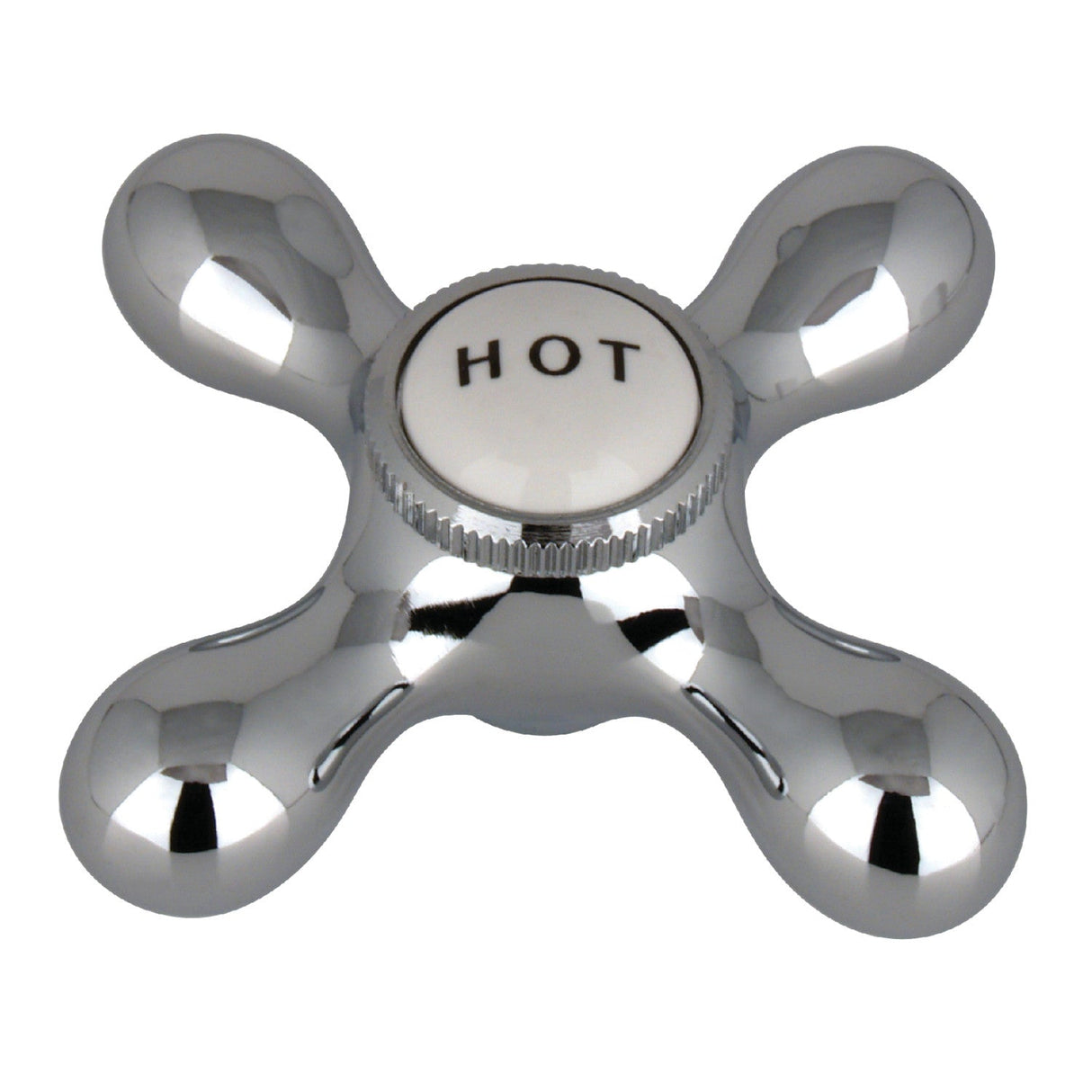 Vintage CCMX1H Hot Brass Cross Handle, Polished Chrome