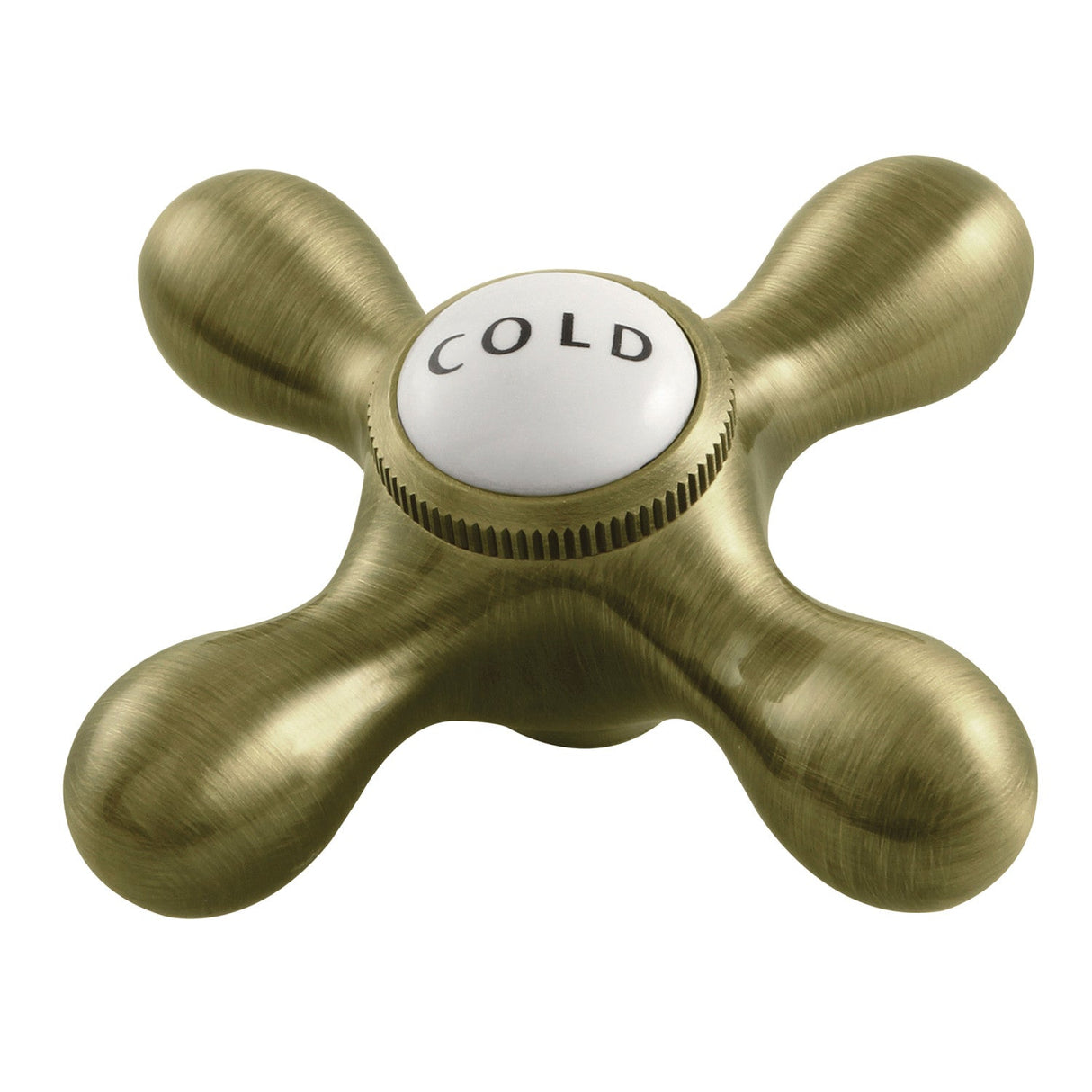 Vintage CCMX3C Cold Brass Cross Handle, Antique Brass