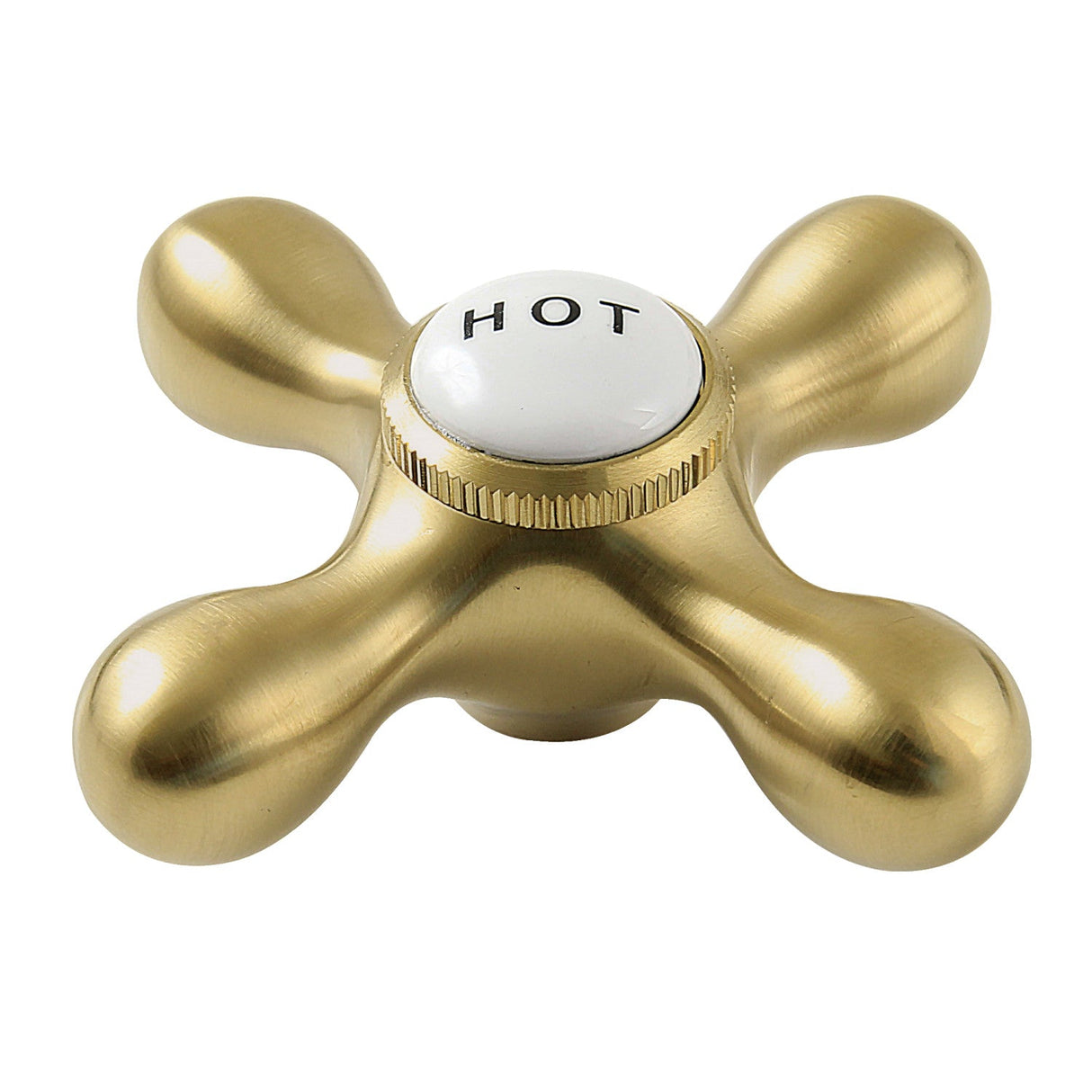 Vintage CCMX7H Hot Brass Cross Handle, Brushed Brass