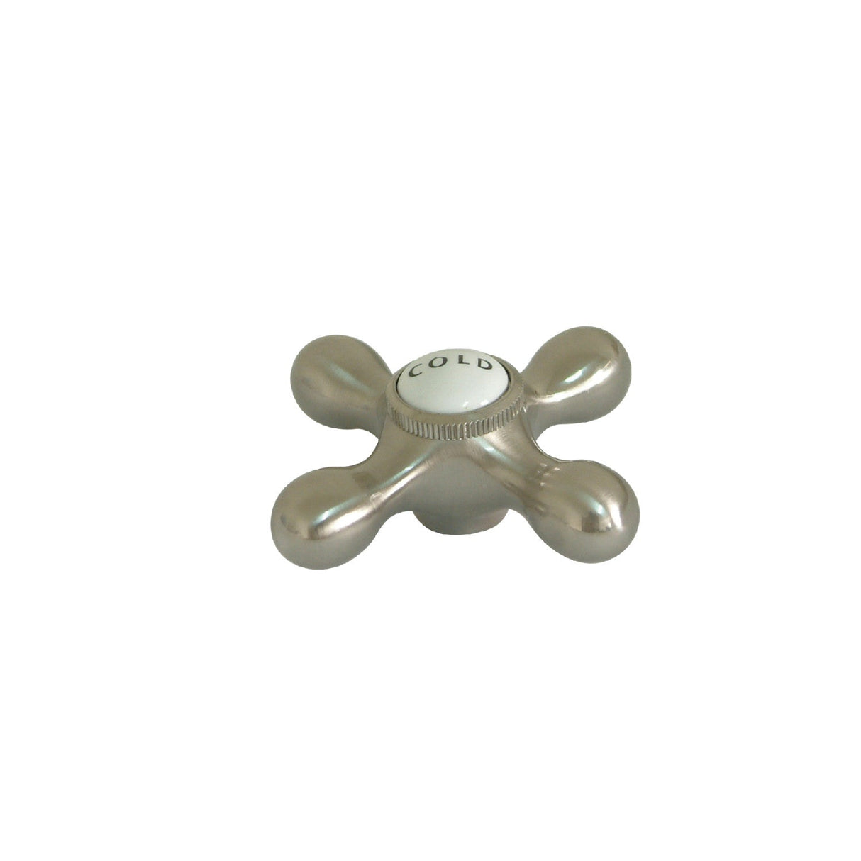 Vintage CCMX8C Cold Brass Cross Handle, Brushed Nickel