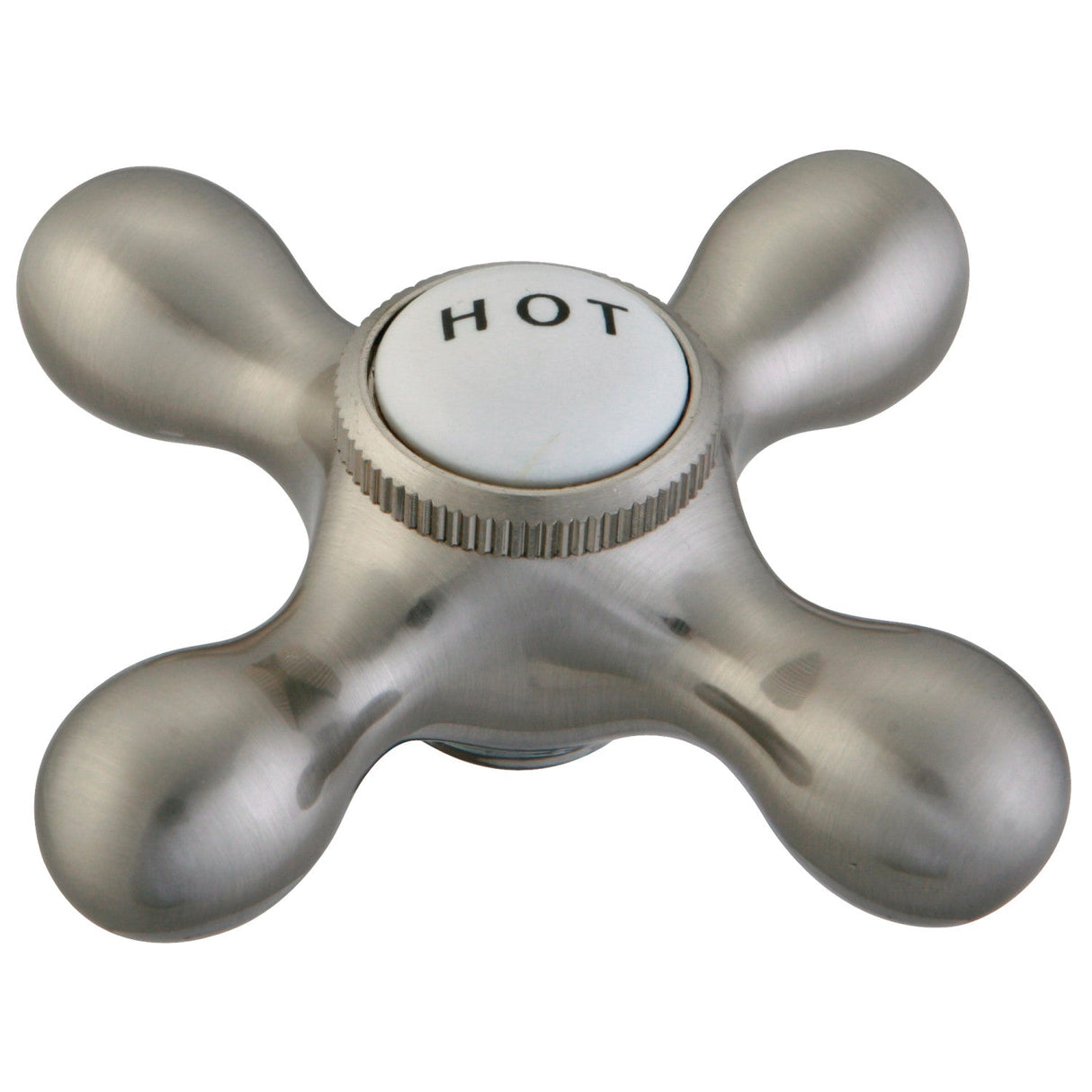 Vintage CCMX8H Hot Brass Cross Handle, Brushed Nickel