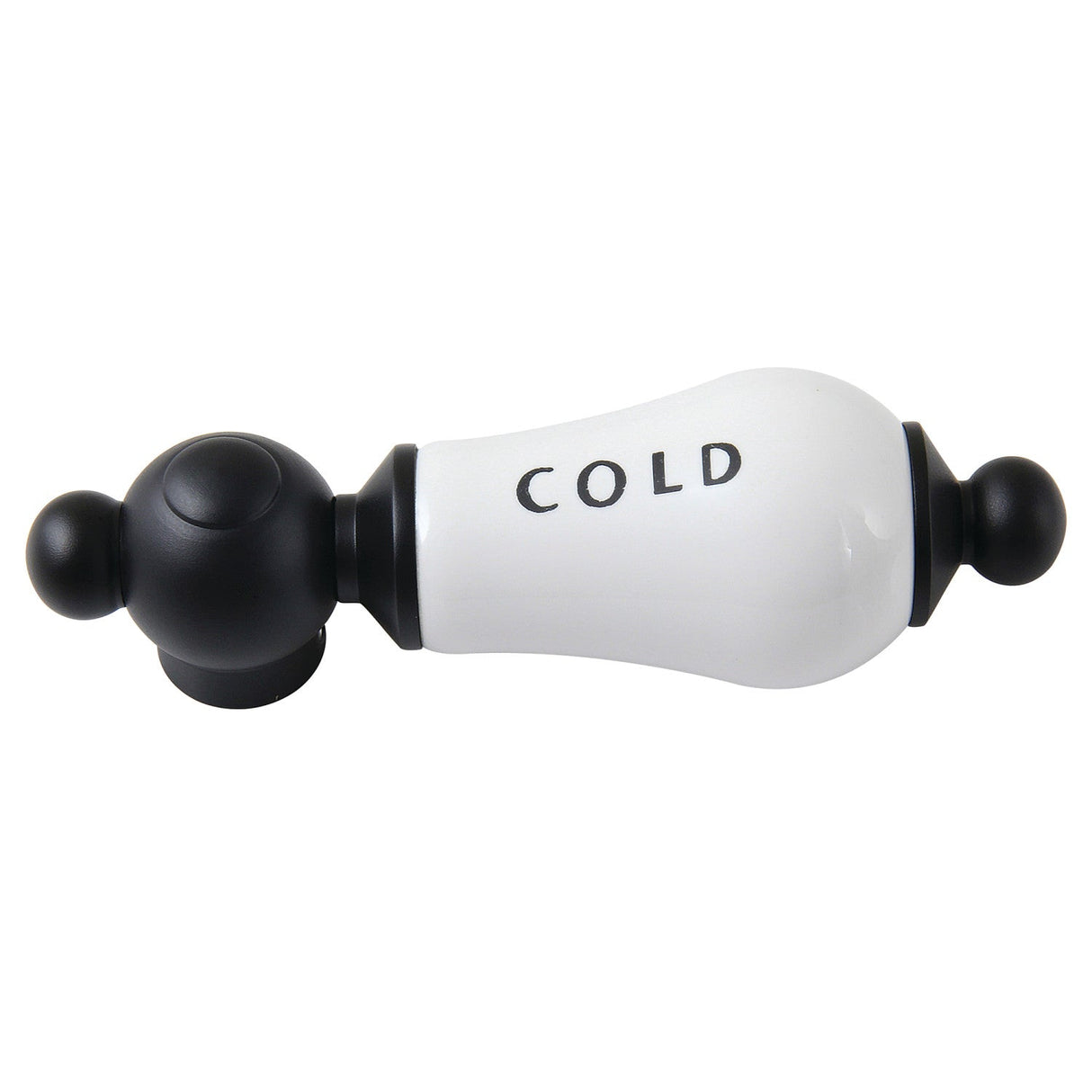 Vintage CCPL0C Cold Porcelain Lever Handle, Matte Black