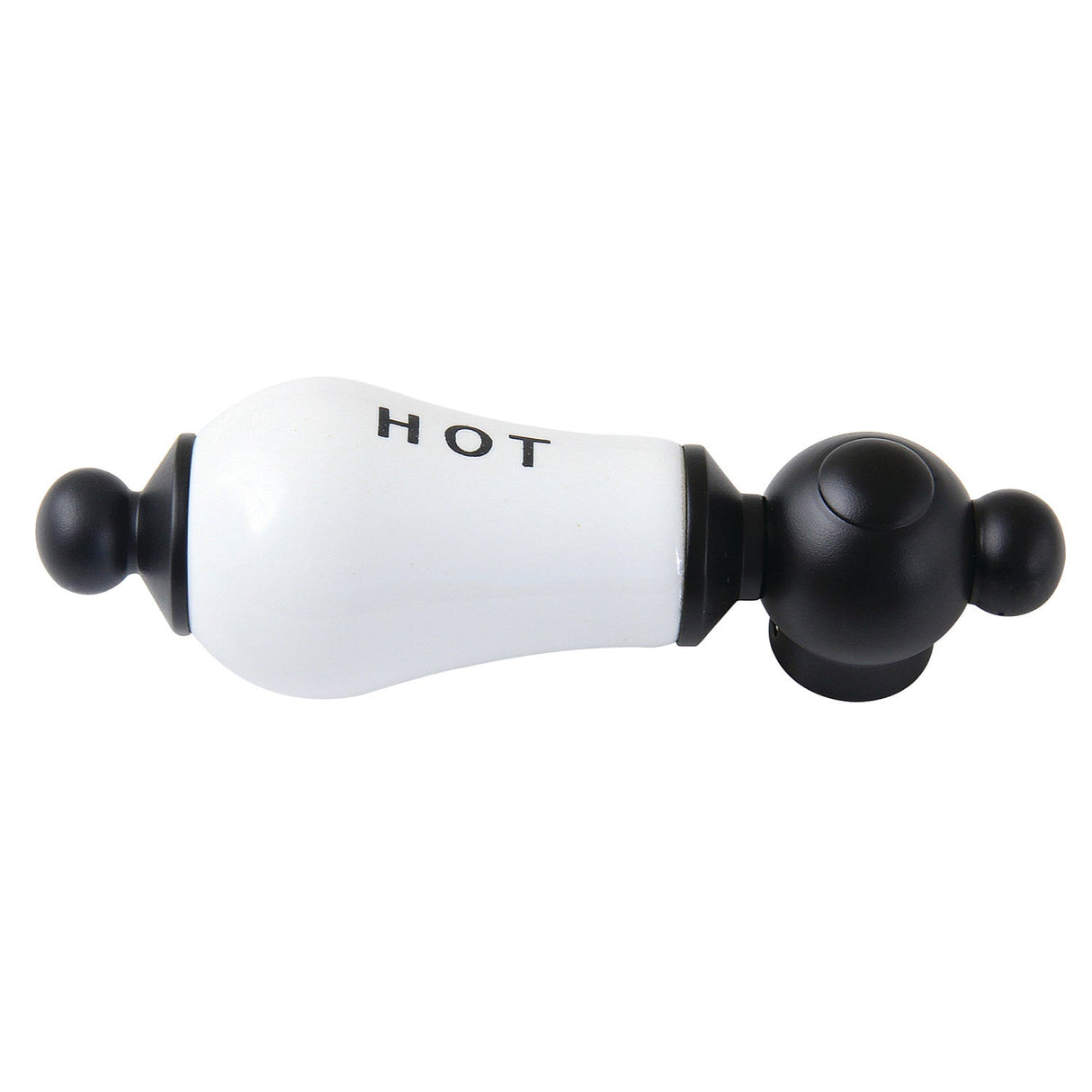 Vintage CCPL0H Hot Porcelain Lever Handle, Matte Black
