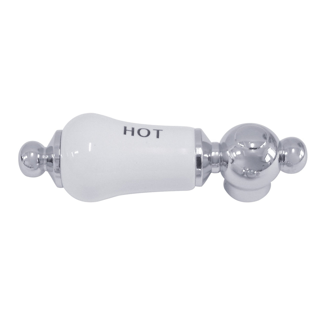 Vintage CCPL1H Hot Porcelain Lever Handle, Polished Chrome