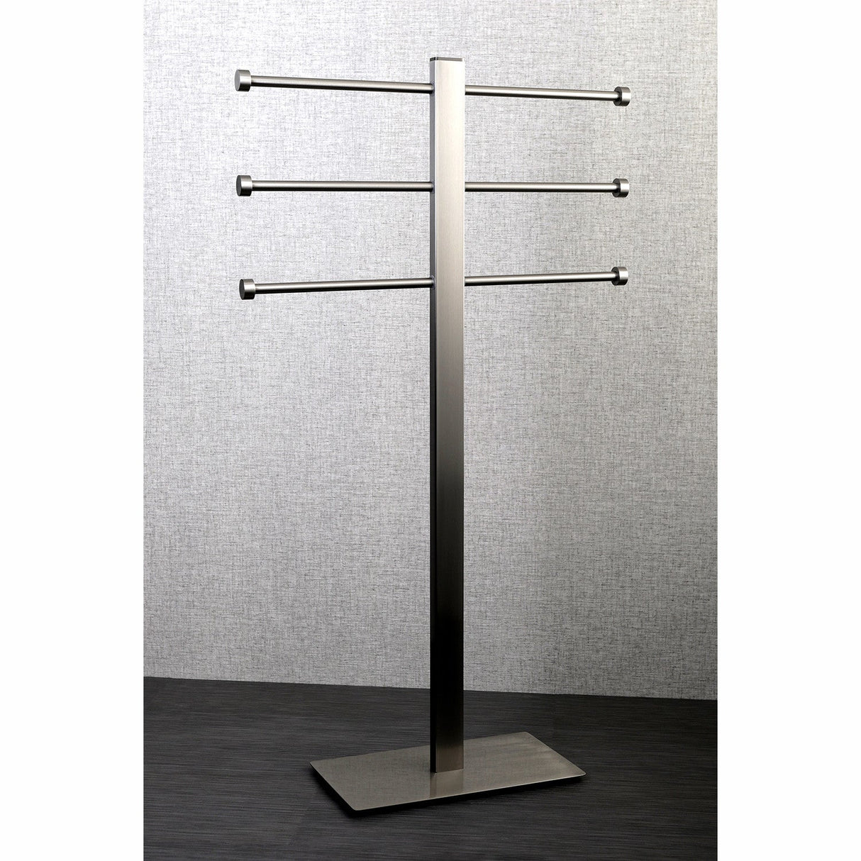 Edenscape CCS6028 Freestanding Triple Towel Rack, Brushed Nickel