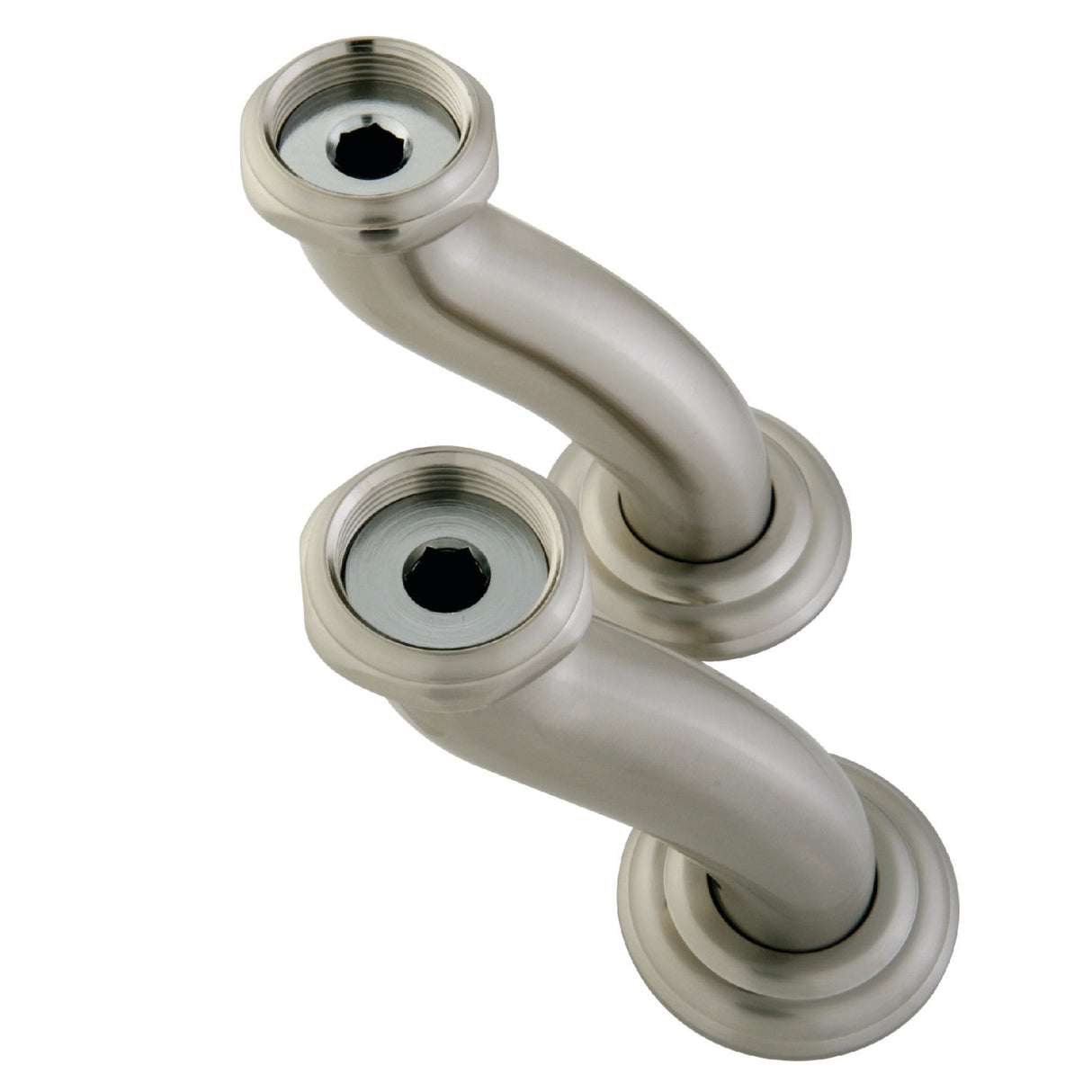 Vintage CCU408 S-Shape Swivel Elbows for Deck Mount Tub Faucet (CC409T8 Series), Brushed Nickel
