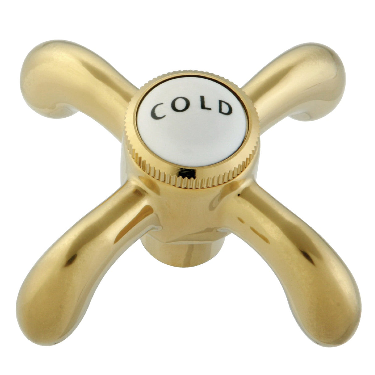 Heritage CCVX2C Cold Metal Cross Handle, Polished Brass