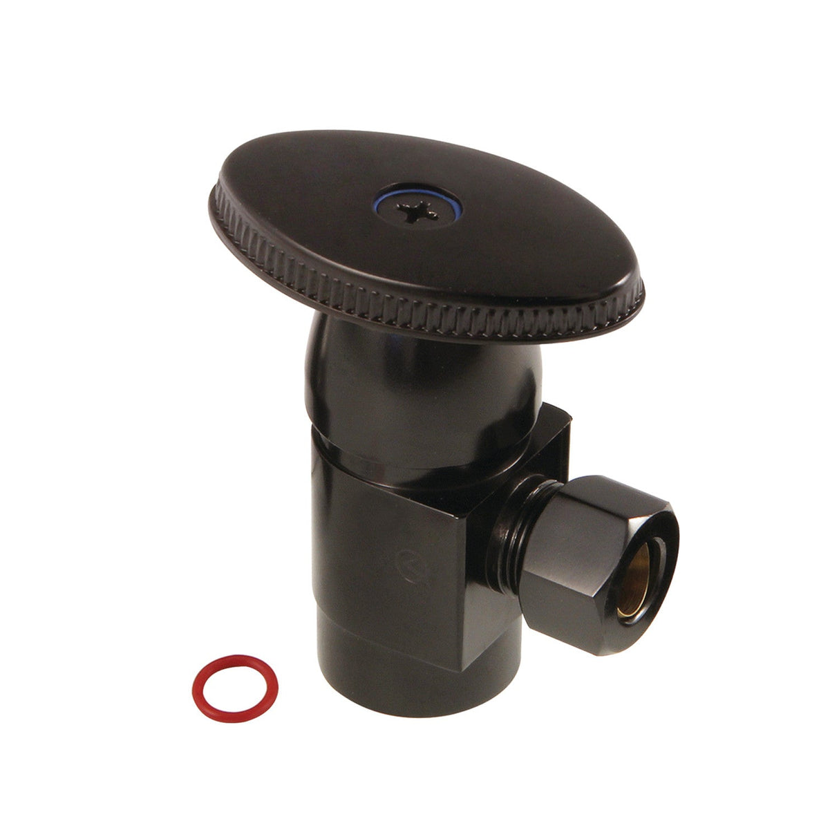 Americana CD43305VA 1/2-Inch FIP x 3/8-Inch OD Comp Anti-Seize Deluxe Quarter-Turn Ceramic Hardisc Cartridge Angle Stop, Oil Rubbed Bronze