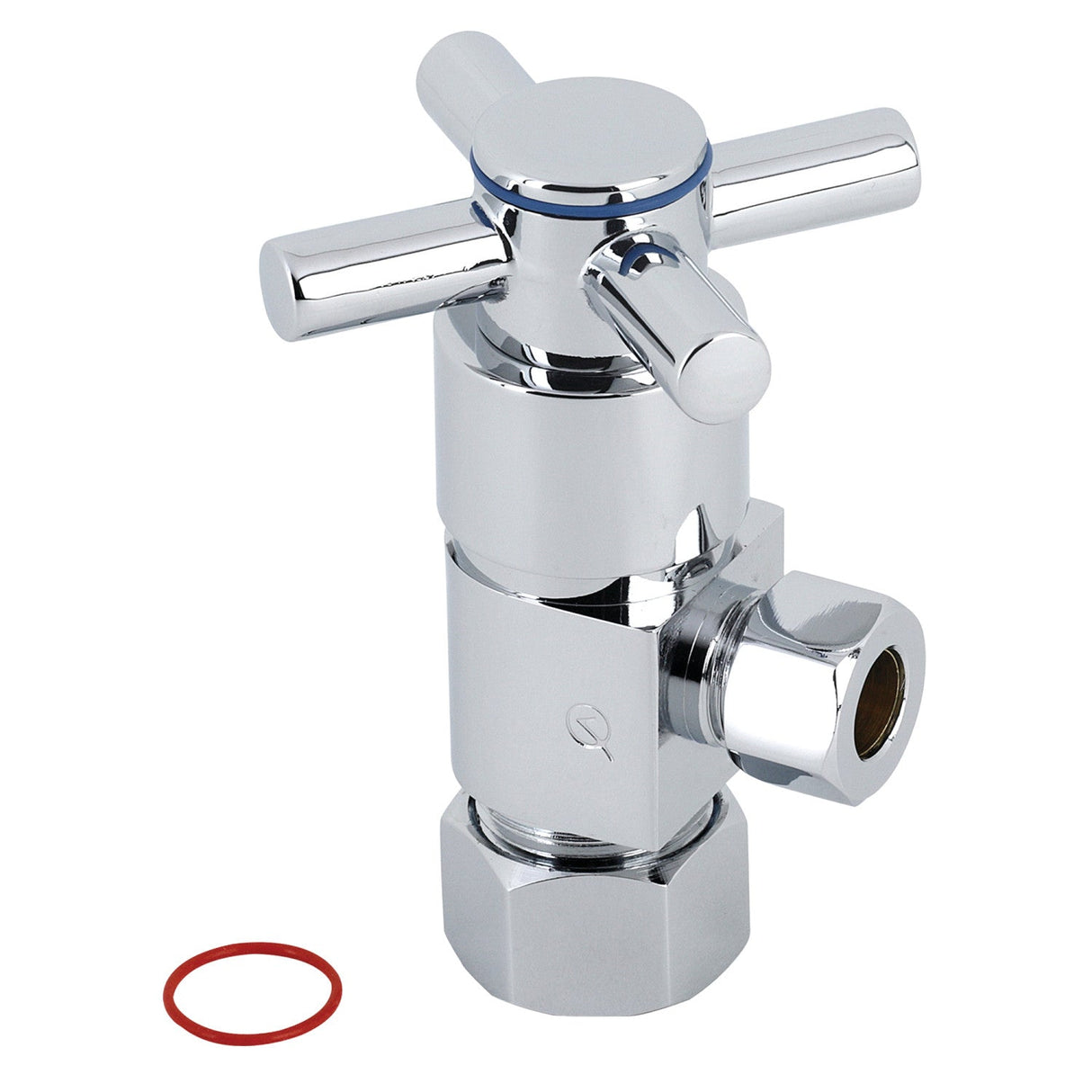 Concord CD53301DX 5/8-Inch OD Comp x 3/8-Inch OD Comp Anti-Seize Deluxe Quarter-Turn Ceramic Hardisc Cartridge Angle Stop, Polished Chrome