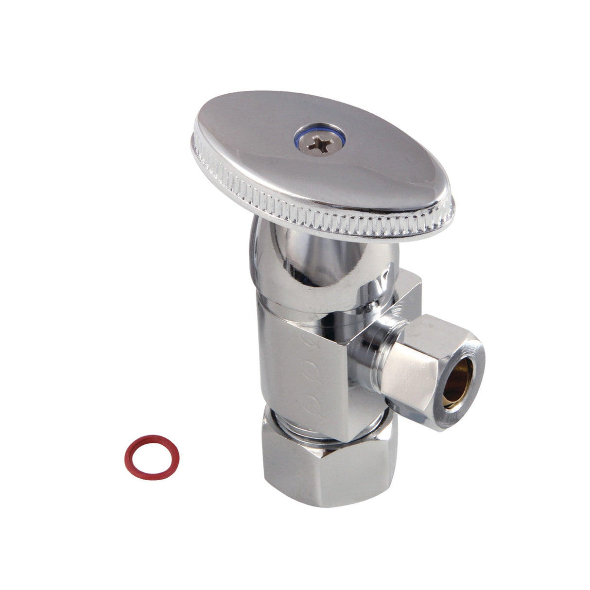 Americana CD53301VA 5/8-Inch OD Comp x 3/8-Inch OD Comp Anti-Seize Deluxe Quarter-Turn Ceramic Hardisc Cartridge Angle Stop, Polished Chrome