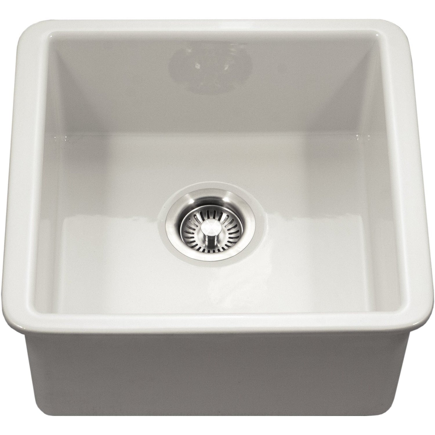 Hamat - CHE-1717BU-BQ - Undermount Fireclay Bar Sink, Biscuit