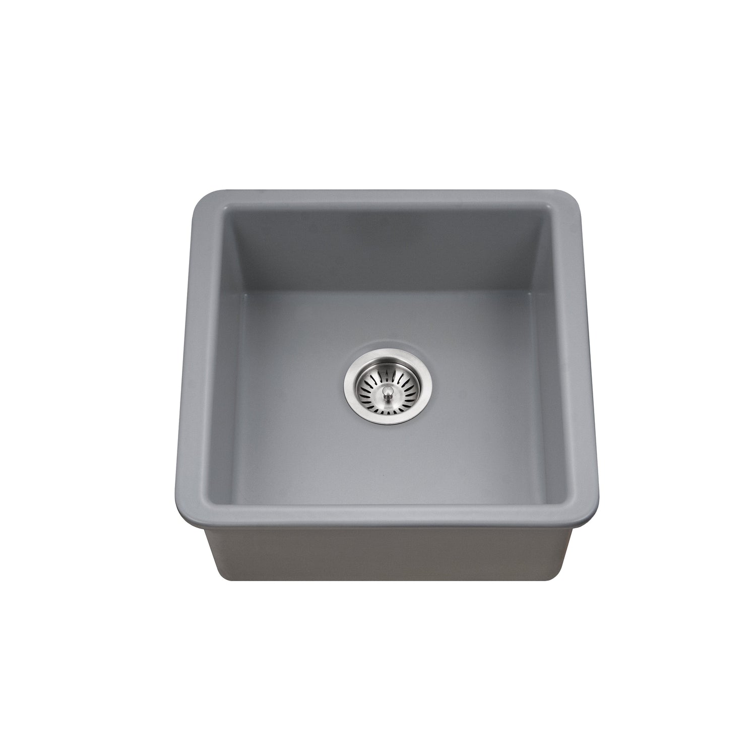 Hamat - CHE-1717BU-MG - Undermount Fireclay Bar Sink, Matte Grey
