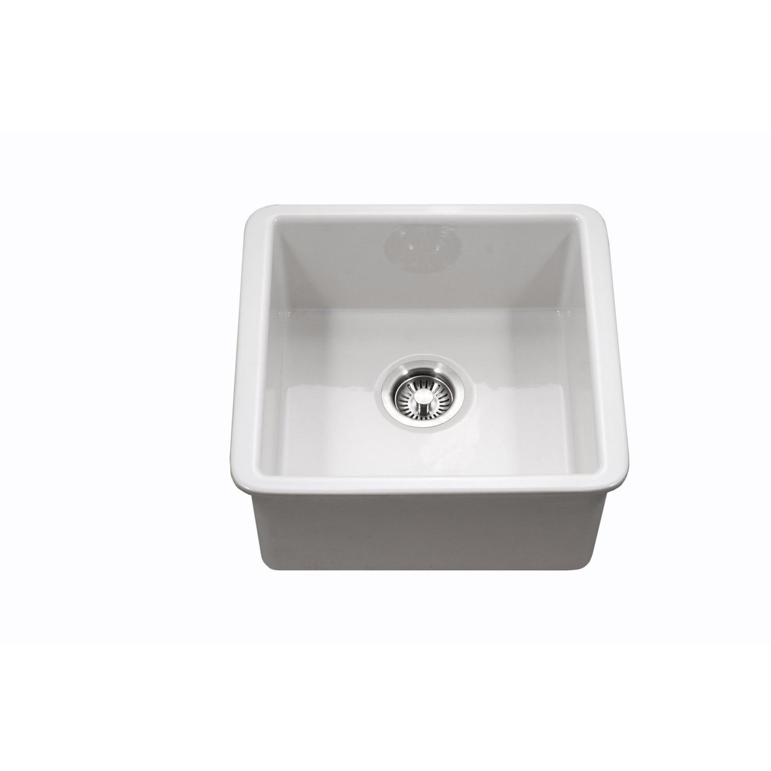 Hamat - CHE-1717BU-MWH - Undermount Fireclay Bar Sink, Matte White
