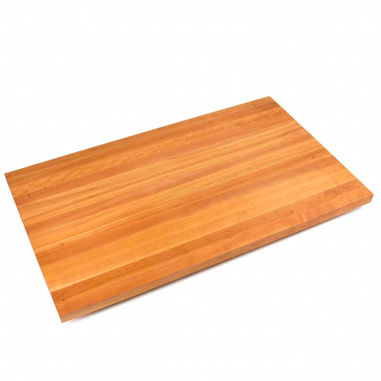 John Boos CHYKCT2425-O Finger Jointed Cherry Wood Rails Kitchen Island Butcher Block Cutting Board Counter Top with Oil Finish, 24" x 25" 1.5"