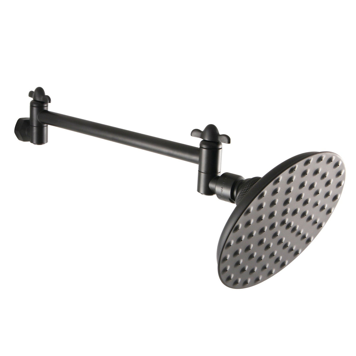 Victorian CK135K0 5-1/4 Inch Brass Shower Head with 10-Inch High-Low Shower Arm, Matte Black