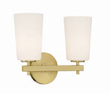Colton 2 Light Aged Brass Bathroom Vanity COL-102-AG