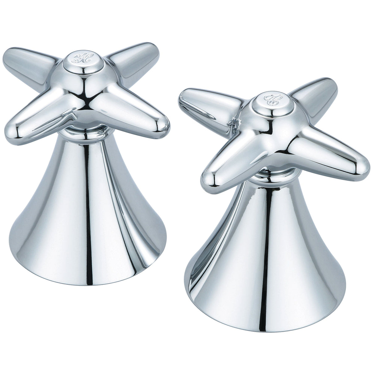 Central Brass CS-14002H Cross Handle-Hol in Polished Chrome