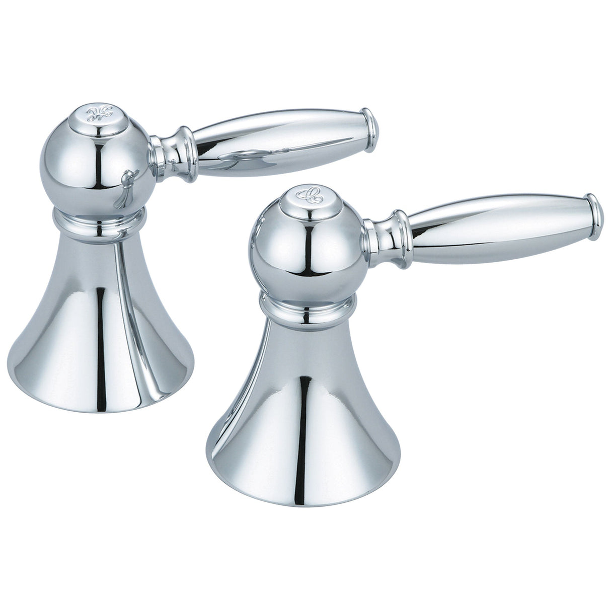 Central Brass CS-19001H Lever Handle-Hot in Polished Chrome