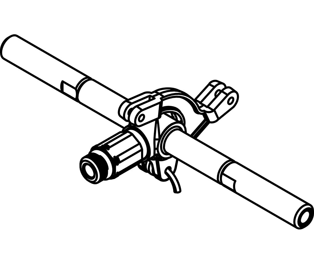 Central Brass CS-43009 8" Center Tee W/Rocker Arm for Shelf Back/Slant Back Lavatory Faucet