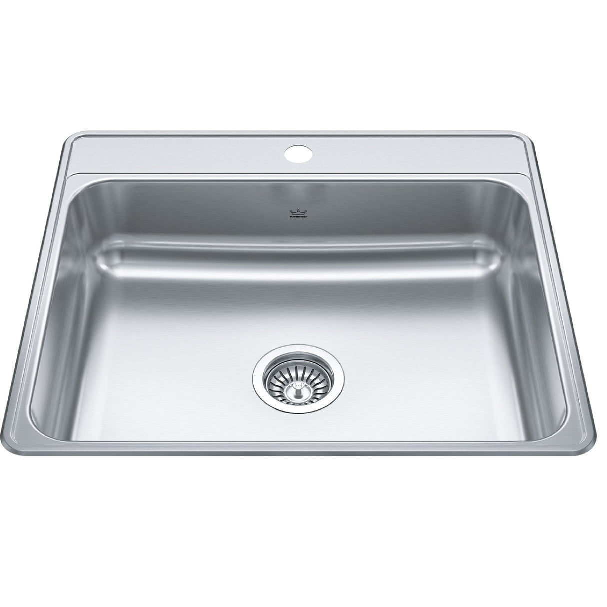 KINDRED CSLA2522-6-1N Creemore 25-in LR x 22-in FB x 6-in DP Drop In Single Bowl 1-Hole Stainless Steel Sink In Commercial Satin Finish