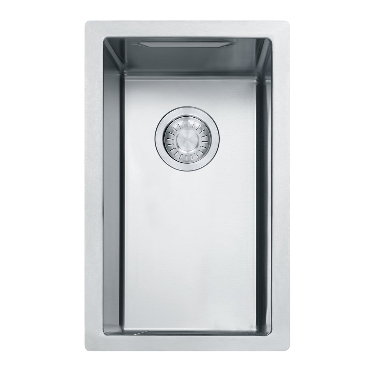 FRANKE CUX11010-W Cube 13-in. x 21-in. 19 Gauge Stainless Steel Undermount Single Bowl Prep Sink w/Accessories - CUX11010-W In Diamond