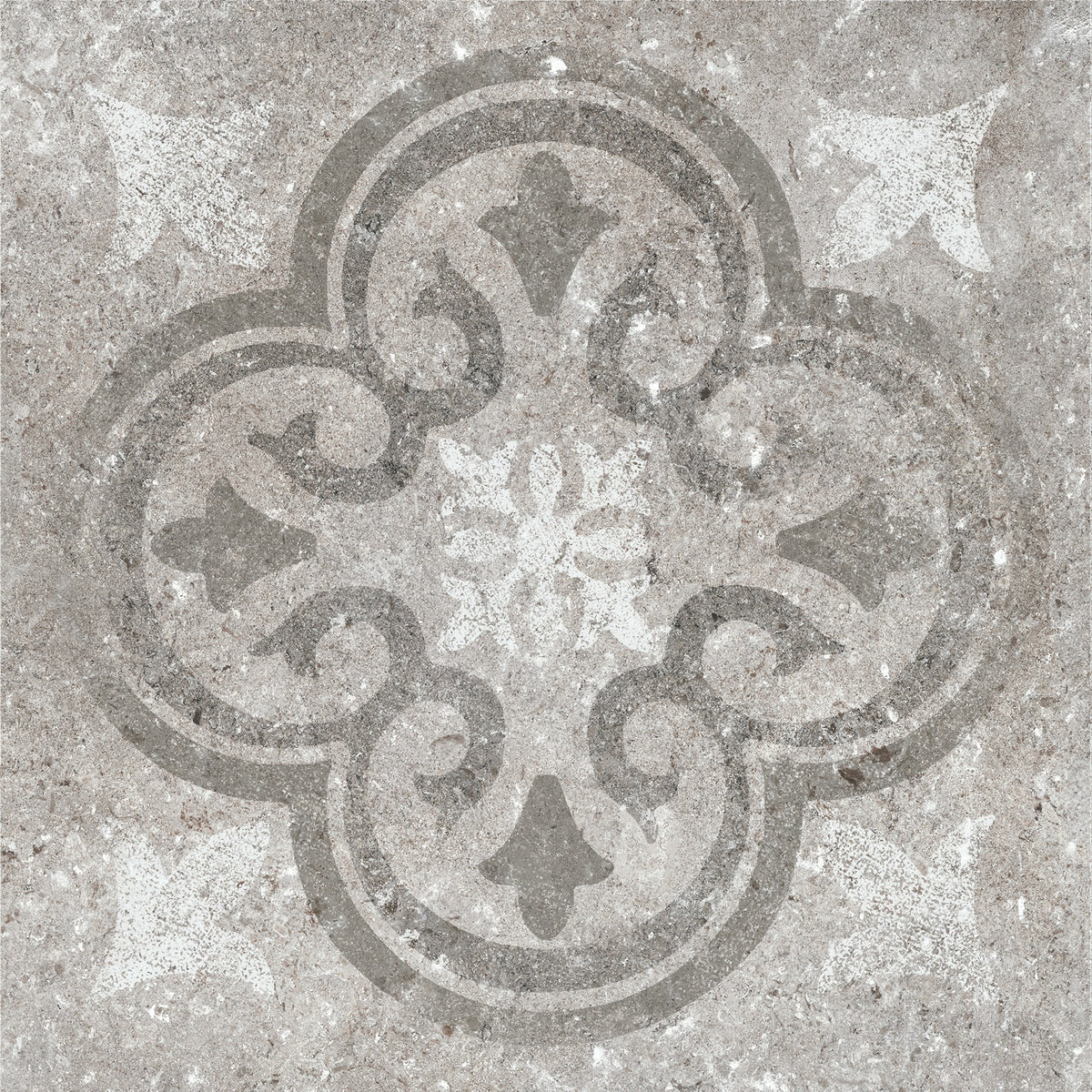 Marazzi Creativo Siena Greige Deco B 12x12 Matte Floor Tile Deco