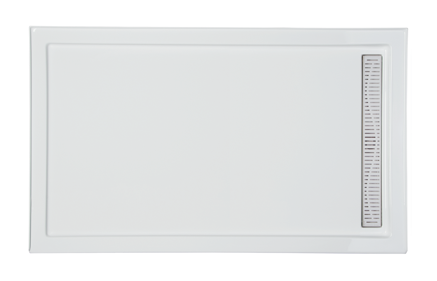 Americh C6032ER-WH 60" x 32" End Drain Right DS Base w/Channel Drain - White