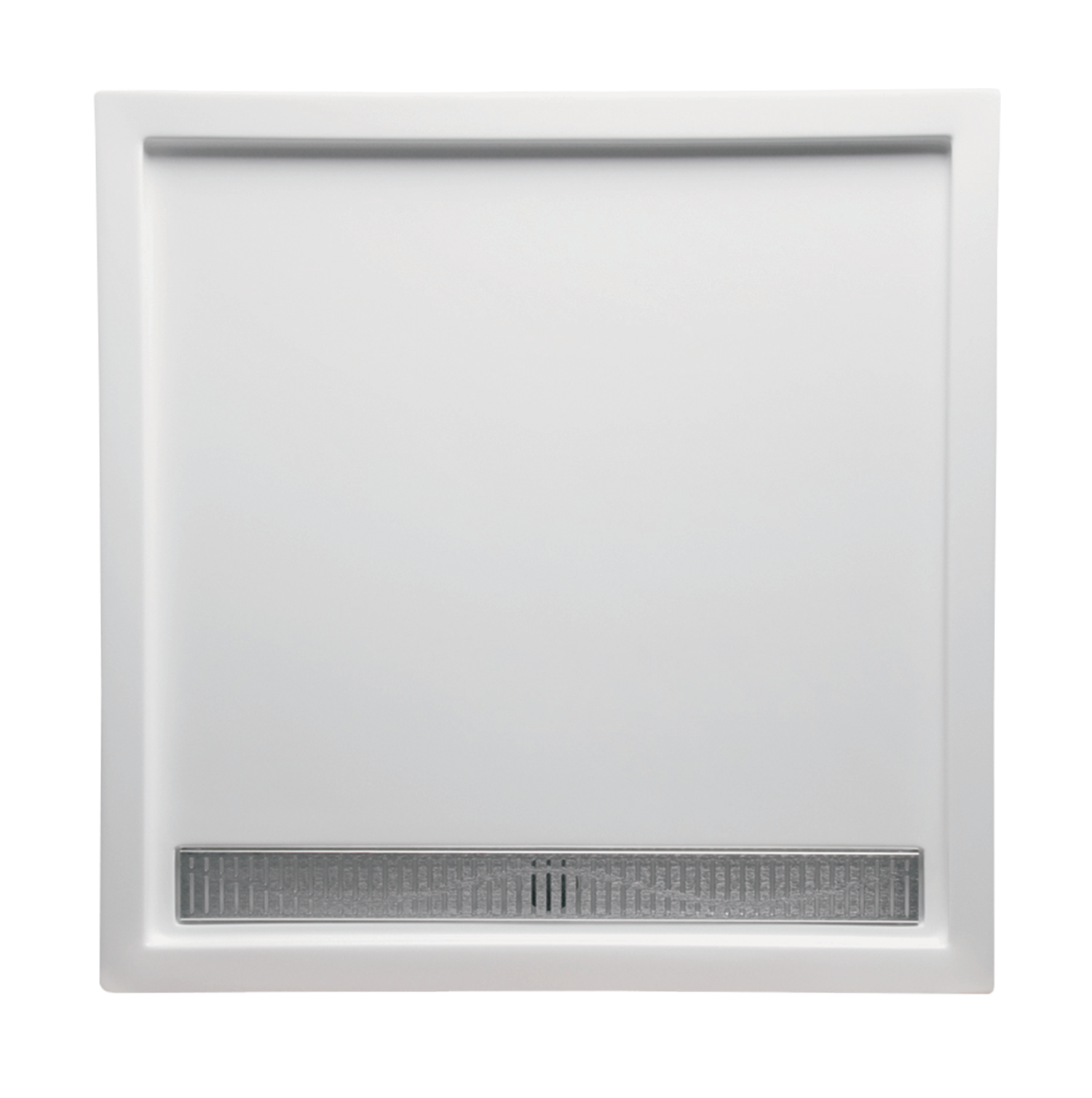 Americh C4848DT-WH 48" x 48" Double Threshold DS Base w/Channel Drain - White