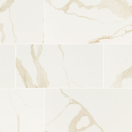 Eden calacatta 12 in x 24 in polished NEDECAL1224P porcelain floor and wall tile product shot wall view #Size_12"x24"