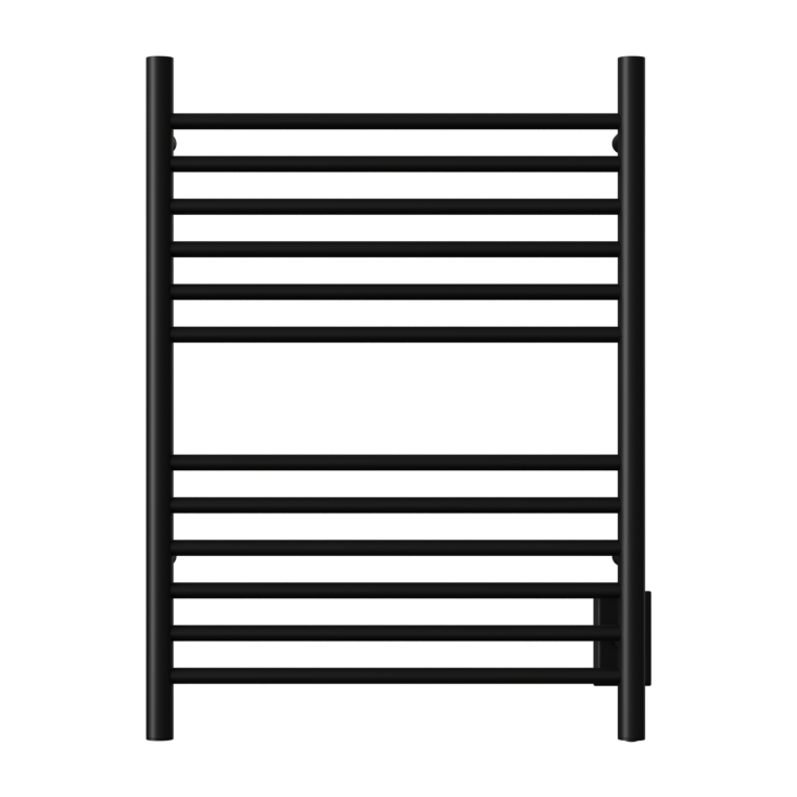 Amba Products Cape Model Cape2332 Straight 12-Bar Hardwired & Plug-in Combo Towel Warmer - 4.625 x 23.875 x 31.5 in. - Matte Black Finish