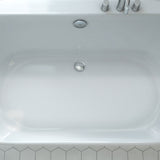DreamLine Caribbean 66 in. L x 23 in. H White Acrylic Freestanding Bathtub