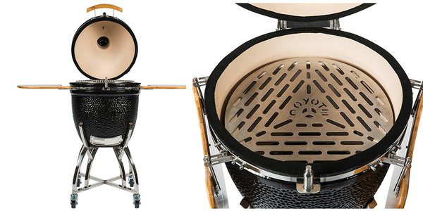 Coyote C1CHCS-FS Asado Smoker with Stand & Side Shelves - image 3