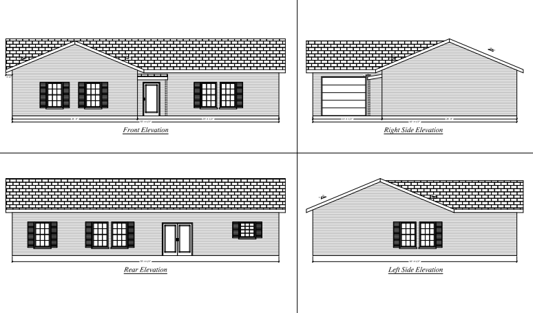 abodeMOD "theJONES" ABODEMOD1876 3 Bedroom(s), 2 Bath(s) w/Garage 1876 Square Feet Prefab SFR Shell