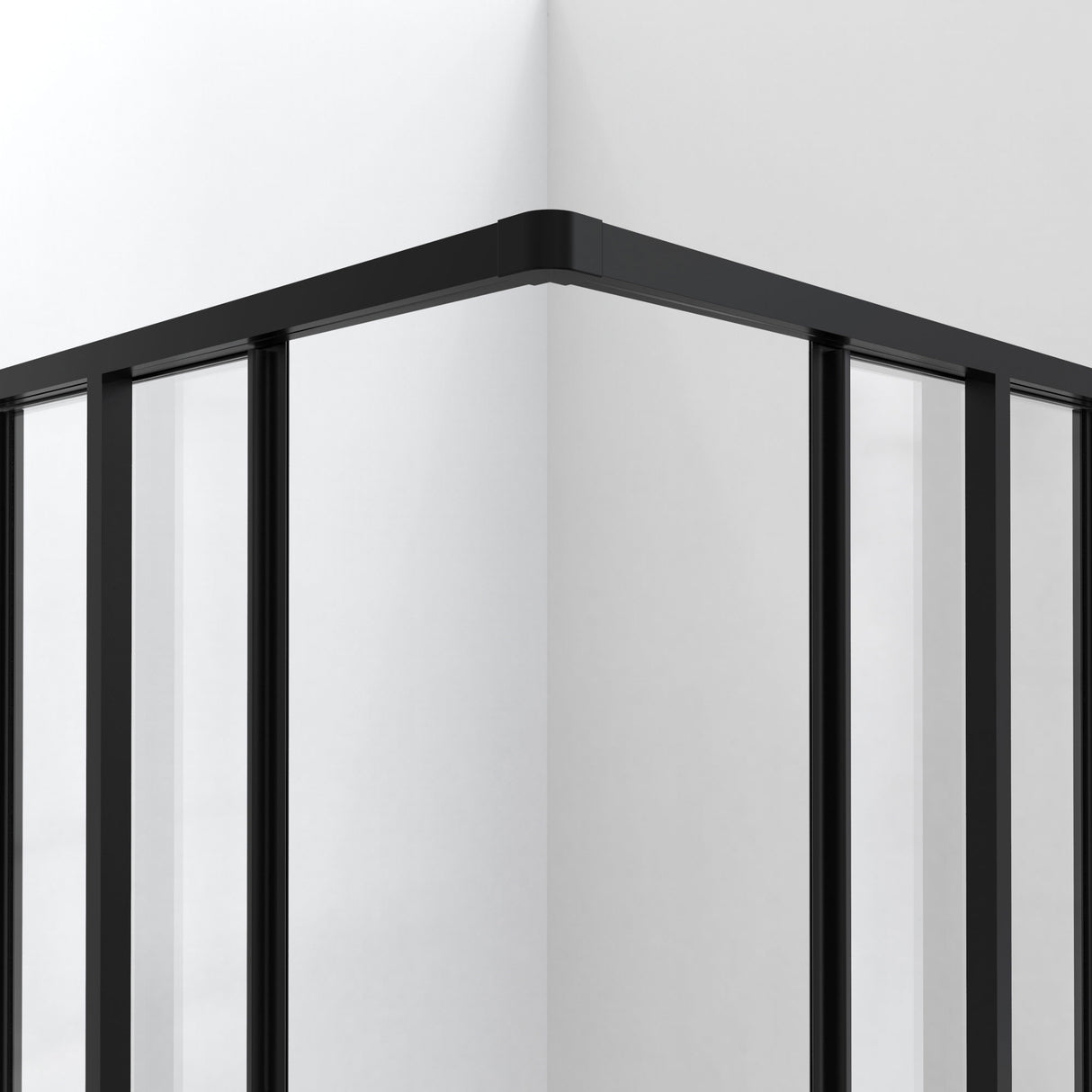 DreamLine Cornerview 40 1/2 in. D x 40 1/2 in. W x 72 in. H Framed Sliding Shower Enclosure in Satin Black