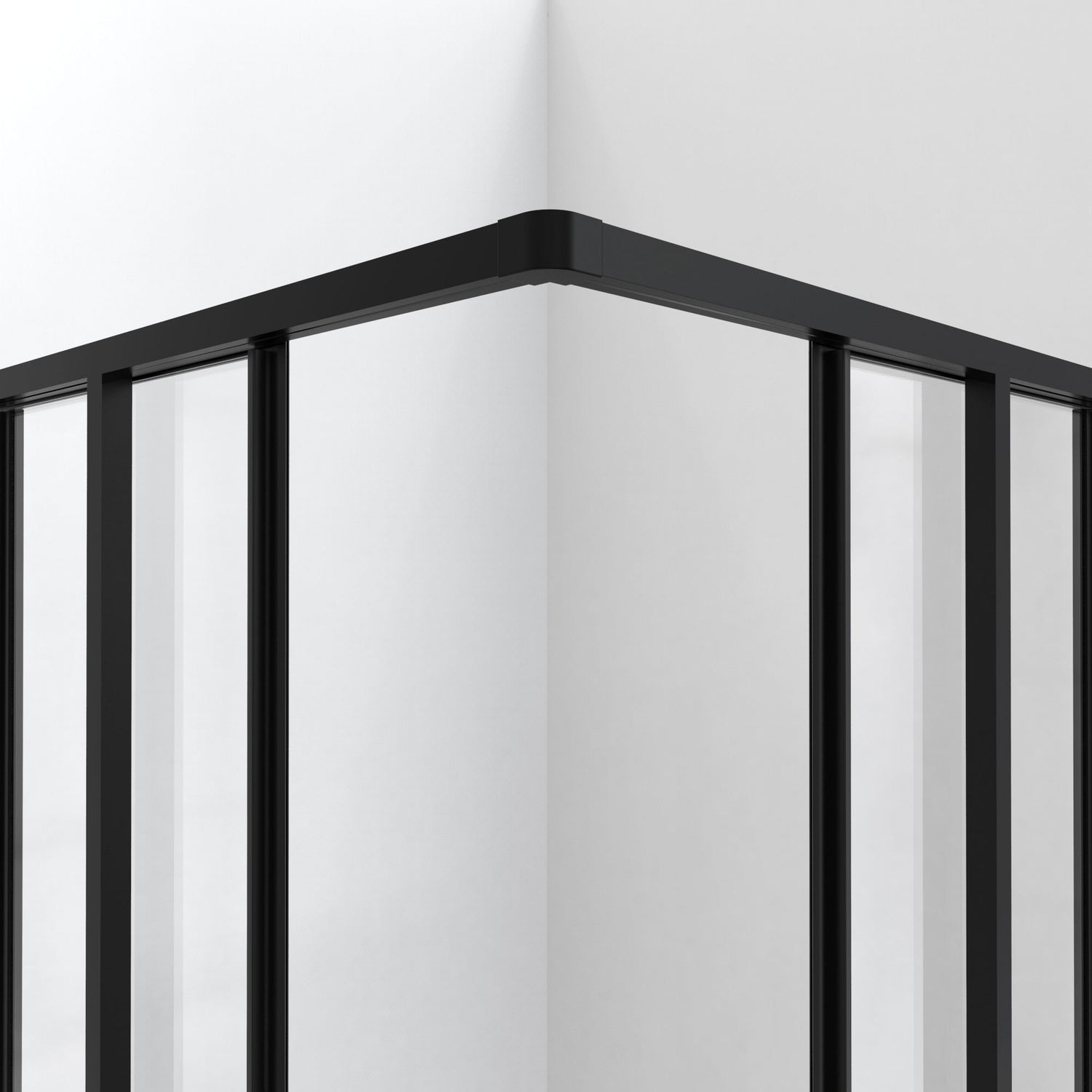 DreamLine Cornerview 36 in. D x 36 in. W Framed Sliding Shower Enclosure, Shower Base and Acrylic Wall Kit in Satin Black