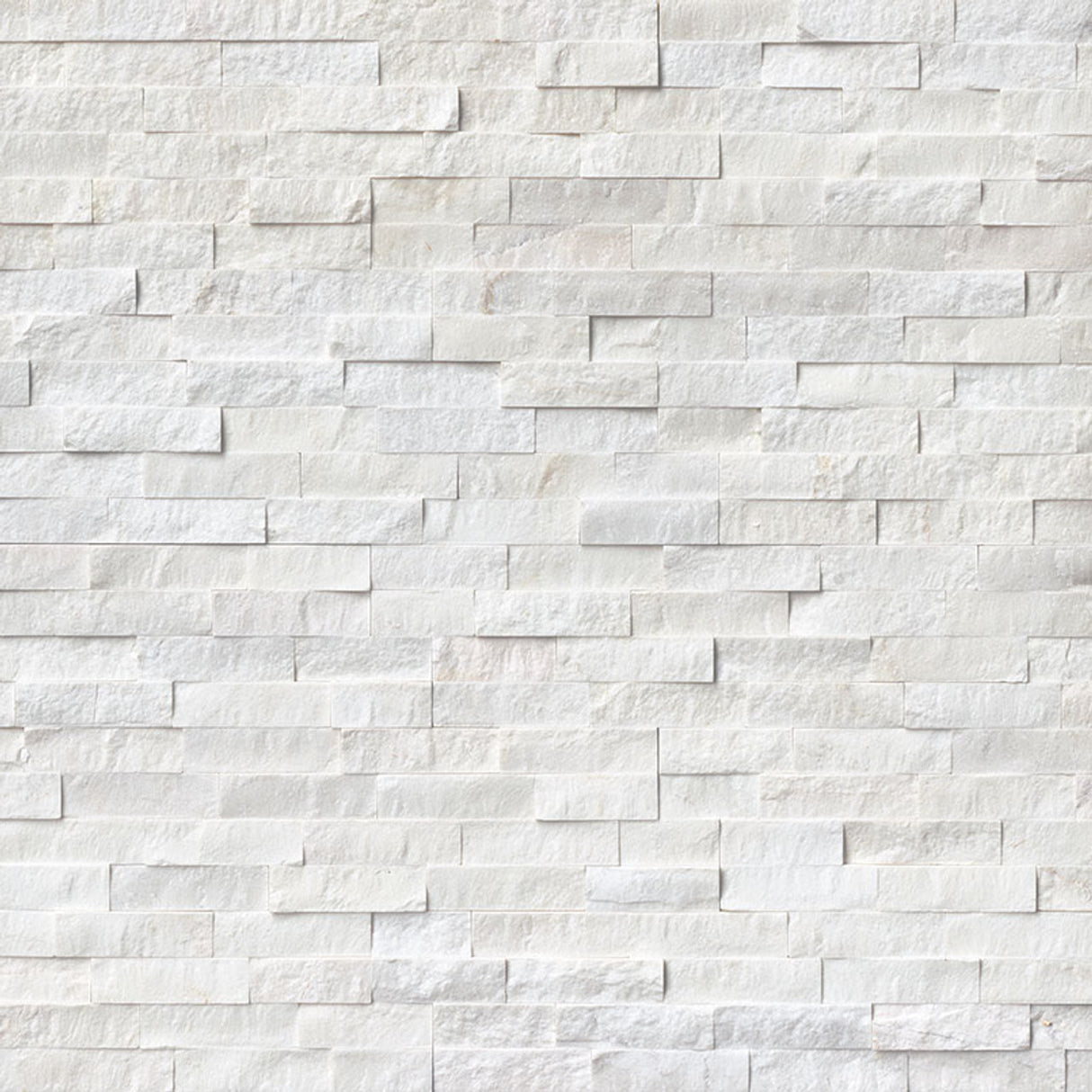 Cosmic white ledger panel 6"x24" splitface marble wall tile LPNLMCOSWHI624 product shot top view 4